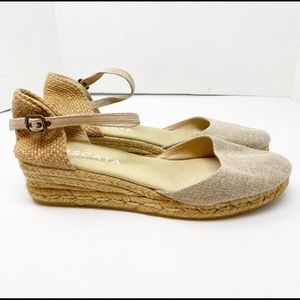Viscata Barcelona Tan Espadrille Wedges Shoes 41